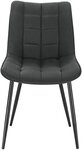 Chaises de cuisine 2 pièces en tissu anthracite 19_0000188