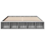 vidaXL Cadre de lit sans matelas sonoma gris 180x200 cm