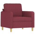 vidaXL Ensemble de canapés 3 Pièces avec coussins Rouge bordeaux Tissu