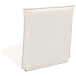 vidaXL Fauteuil de sol ajustable Crème Tissu en laine de mouton