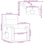 vidaXL Fauteuil de massage inclinable Noir Similicuir