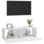 vidaXL Meubles TV muraux 2 Pièces blanc 100x30x30 cm bois d'ingénierie