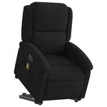 vidaXL Fauteuil inclinable de massage électrique noir velours
