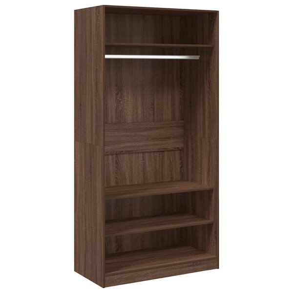 vidaXL Garde-robe chêne marron 100x50x200 cm bois d'ingénierie