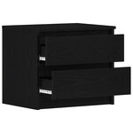 vidaXL Cabinet de chevet avec tiroir Chêne noir 50 x 40 x 43.5 cm