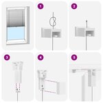 vidaXL Store plissé 70x150 cm Blanc