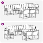 vidaXL Ensemble de canapés d'extérieur 8 Pièces Naturel et Beige