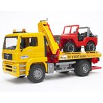 Bruder camion de remorquage avec véhicule tout-terrain man tga 1:16