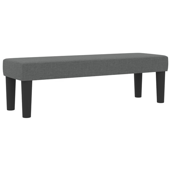 vidaXL Lit avec sommier et matelas & banc gris foncé 140x200 cm tissu