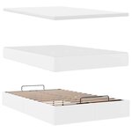 vidaXL Cadre de lit ottoman avec matelas blanc 120x190 cm similicuir