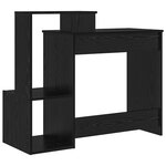 vidaXL Bureau d'Ordinateur en Chêne Noir Chêne Noir Bois d'ingénierie  MDF