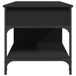 vidaXL Table basse noir 100x50x50 cm bois d'ingénierie et métal