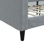 vidaXL Lit de repos gris clair 100x200 cm tissu