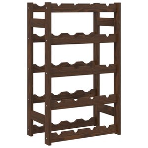 vidaXL Casier à bouteilles pour 20 bouteilles marron bois pin solide