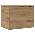 Coffre de rangement vidaXL avec couvercle Chêne Artisan 60x42x46 cm Bois d'ingénierie