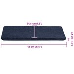 vidaXL Tapis d'escalier auto-adhésifs 30 Pièces bleu 65x24 5x3 5 cm