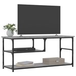 vidaXL Meuble TV sonoma gris 103x38x46 5 cm bois d'ingénierie et acier