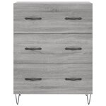 vidaXL Buffet sonoma gris 69 5x34x90 cm bois d'ingénierie