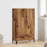 vidaXL Buffet haut vieux bois 70x31x115 cm bois d'ingénierie