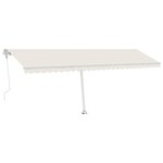 vidaXL Auvent automatique sur pied 600x300 cm Crème