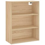 vidaXL Buffet haut Chêne sonoma 69 5x34x180 cm Bois d'ingénierie