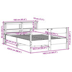 vidaXL Cadre de lit sans matelas blanc 160x200 cm bois de pin massif