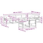 vidaXL Ensemble de canapés d'extérieur 8 Pièces Blanc et Beige