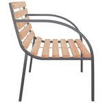 vidaXL Banc de jardin 120 cm Bois et fer