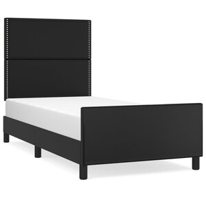 vidaXL Cadre de lit sans matelas noir 90x200 cm similicuir