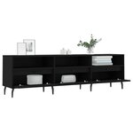 vidaXL Meuble TV noir 150x30x44 5 cm bois d'ingénierie