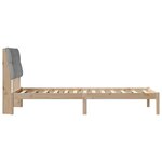 vidaXL Cadre de lit avec tête de lit rembourrée Marron 90 x 190 cm