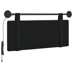 vidaXL Tête de lit suspendue Avec lumière LED Noir Tissu