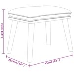vidaXL Chaise de relaxation avec tabouret Vert foncé Velours