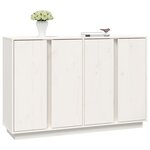 vidaXL Buffet Blanc 120x35x80 cm Bois massif de pin