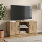 vidaXL Meuble TV 102 x 34 5 x 47 cm Chêne artisanal Bois d'ingénierie