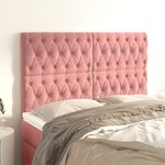 vidaXL Têtes de lit 4 Pièces Rose 80x7x78/88 cm Velours