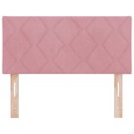 vidaXL Tête de lit en velours rose avec design à blocs en diamant  90 cm