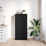vidaXL Armoire avec tiroir chêne noir 55 5x34x119 5 cm bois ingénierie