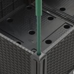 vidaXL Jardinière avec treillis noir 160x40x142 5 cm PP