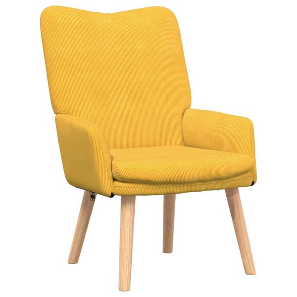 vidaXL Fauteuil relaxant Jaune clair 63 x 67 x 94 cm tissu