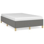 vidaXL Cadre de lit sans matelas gris foncé 120x200 cm tissu