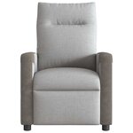 vidaXL Fauteuil inclinable électrique gris nuage tissu