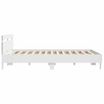 vidaXL Cadre de lit avec LED Blanc 193 x 203 cm Bois d'ingénierie