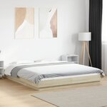 vidaXL Cadre de lit avec lumières LED sans matelas 150x200 cm