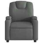 vidaXL Fauteuil de massage inclinable Gris foncé Tissu