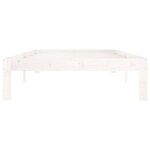 vidaXL Cadre de lit sans matelas blanc bois de pin massif 100x200 cm