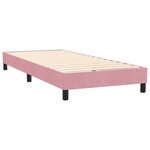 vidaXL Sommier à lattes de lit avec matelas et LED rose 80x220 cm velours