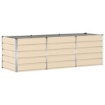 vidaXL Jardinière Ivoire 240 x 80 x 75 cm Acier