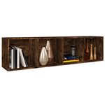 vidaXL Bibliothèque/Meuble TV Chêne fumé 36x30x143cm Bois d'ingénierie