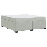 vidaXL Cadre de lit avec matelas Gris clair 180 x 200 cm Velours